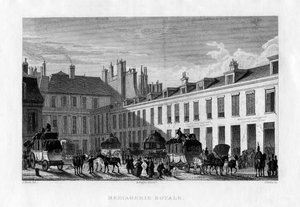 Service de courrier royal, Paris, France, 1829