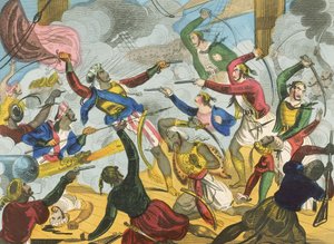 Les Turcs attaquent les corsaires grecs