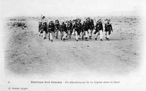 Détachement de la Légion étrangère française dans le désert du Sahara, Algérie, vers 1905