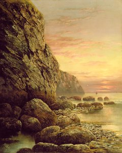 Paysage marin avec falaise au coucher du soleil, 1889