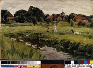 Les enfants au ruisseau - J. Hansch