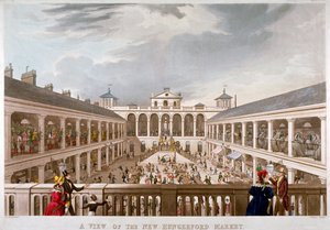 Vue du nouveau marché de Hungerford, Westminster, Londres, 1833