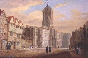 Oxford : Tom Tower et la façade ouest du Christ Church College