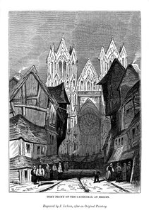 Façade ouest de la cathédrale de Reims, 1843
