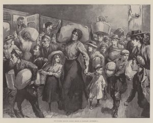 Cueilleurs de houblon quittant le pont de Londres à minuit, 1er septembre