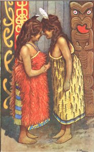Filles Maori, des affiches scolaires MacMillan, c.1950-60s