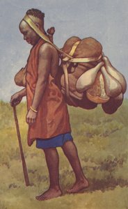 Femme de la colonie du Kenya avec charge