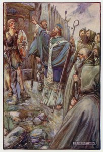 Saint Columba fit le signe de la croix, et les grandes portes s
