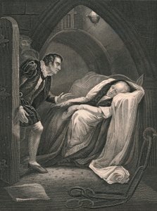 La mort de Mortimer, milieu du 19e siècle - J. Rogers