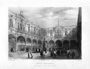 La Bourse Royale, Londres, 19ème siècle - J. Woods