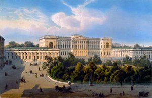 Palais du Grand-Duc Mikhail, vue de la place, imprimé par Schmidt et Chevalier, publié par Lemercier, Paris, 1850s - J. after Charlemagne