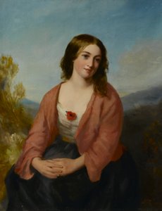 Jeune femme en robe rose, milieu du XIXe siècle - J. or H. Stannier
