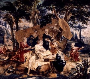 La Découverte de Moïse, réalisée dans les ateliers de Frans et Pieter van de Borcht, vers 1763 - J. van and Coppens A.A (after) Orley