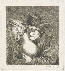 Deux paysans avec une cruche - Jabes Heenck