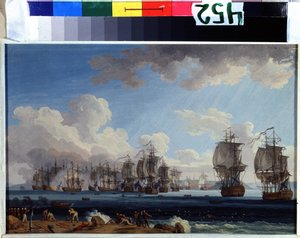 La bataille de Tchesme le 05/07/1770