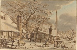 Ferme en hiver - Jacob Cats
