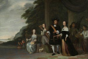 Pieter Cnoll, Cornelia van Nijenrode, leurs filles et deux serviteurs esclaves - Jacob Coeman