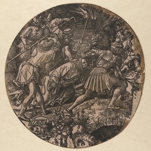 Arrestation du Christ (série La Passion ronde) - Jacob Cornelisz van Oostsanen