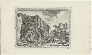 Bétail près des ruines de Brederode - Jacob Elias van Varelen