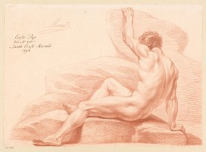 Homme nu assis, vu de côté (1er prix 1798)