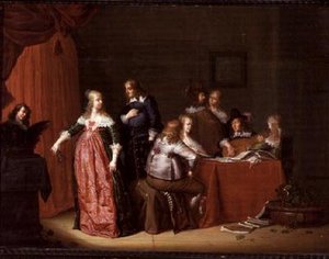 Fête dans un intérieur