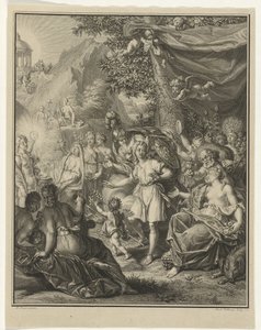 Représentation allégorique avec Télémaque et Minerve - Jacob Folkema