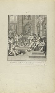 Ceremonies que les Incas Observent en Faisant Chevaliers/les Princes de leur Sang. (from book, Histoire des Yncas...etc.) - Jacob Folkema