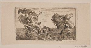 Neptun. Illustration de Jacob Fosie, "Lærek-Lude [...] ou Essais sur le cuivre, polissage, fondation, aiguilles, eau-forte, encre, effacement, chargement et impression de 1741 à 1743"