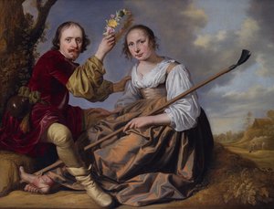 Un couple dans un paysage pastoral - Jacob Gerritsz Cuyp