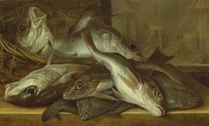 Nature morte de poissons - Jacob Gillig