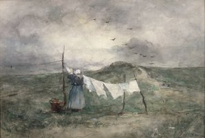 Jour de lessive - Jacob Henricus or Hendricus Maris