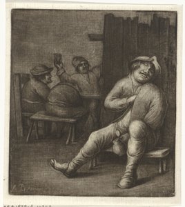 Homme endormi dans une auberge