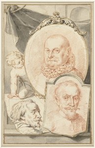 Portraits de Roelant Savery, Frans Snijders et Theodoor Rombouts