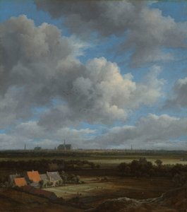 Vue de Haarlem depuis le nord-ouest, avec les champs de blanchiment au premier plan