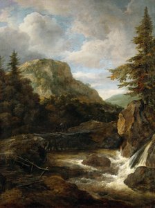 Paysage de montagne avec cascade