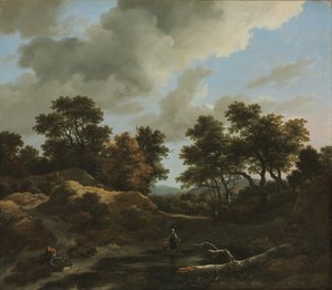 Paysage boisé et vallonné, années 1660