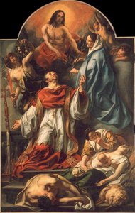 Saint Charles Borromée parmi les victimes de la peste, 1655