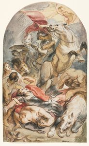 La Conversion de Saul avec cavalier et bannière