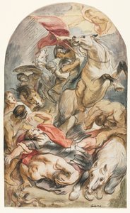 La Conversion de Saul avec cavalier et bannière, c. 1645-1647
