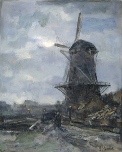 Moulin au clair de lune