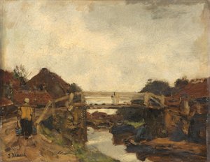 Pont en bois sur un canal à Rijswijk