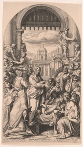Le Christ ressuscite le fils mort de la veuve de Naïm - Jacob Matham