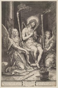 Le Christ sur la pierre froide avec deux anges