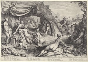 Diane et Actéon - Jacob Matham