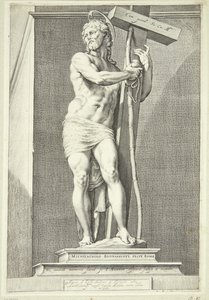 Jésus debout avec la croix - Jacob Matham