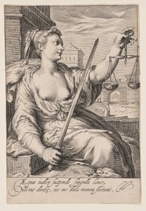 La justice, tirée des Sept vertus - Jacob Matham
