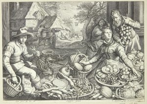 Scène de marché