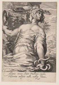 Prudence, extrait des Sept vertus - Jacob Matham
