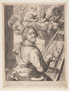 Saint Luc peignant la Vierge - Jacob Matham