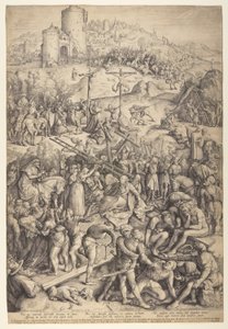 La moquerie, la flagellation et la crucifixion du Christ